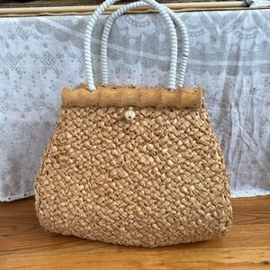 1960s vintage Italian wicker purse